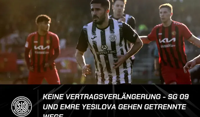Keine Vertragsverlängerung - SG 09 und Emre Yesilova gehen getrennte Wege