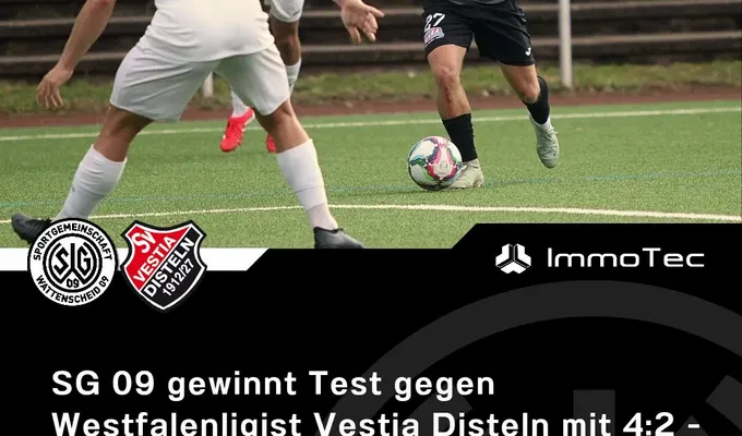 SG 09 gewinnt Test gegen Westfalenligist Vestia Disteln mit 4:2
