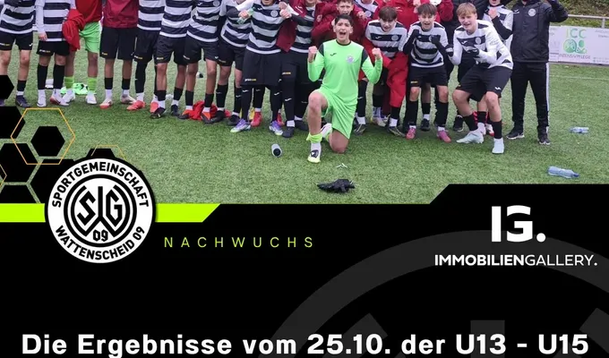 Die Ergebnisse vom 25.10. der U13 - U15