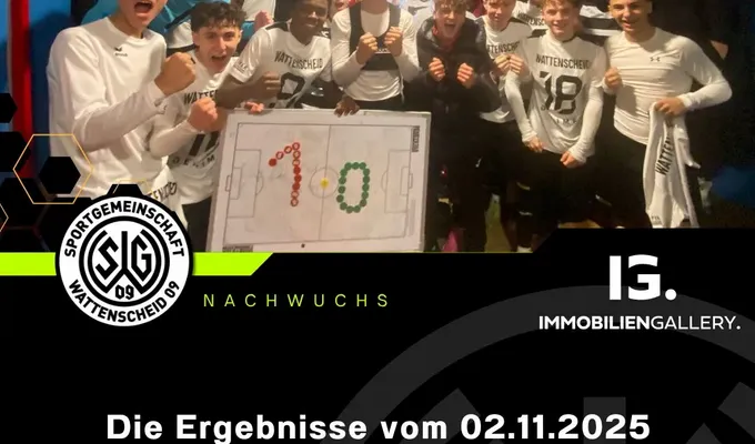 Die Ergebnisse vom 02.11.2025 U16 - U19