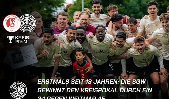 Erstmals seit 13 Jahren: Die SGW gewinnt den Kreispokal