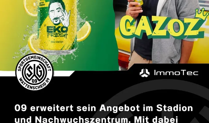 09 erweitert sein Stadionangebot bei den Getränken:Ab sofort bei uns erhältlich: BEY Gazoz