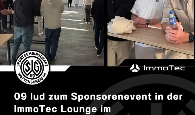 09 lud zum Sponsorenevent in der ImmoTec Lounge im Lohrheidestadion ein
