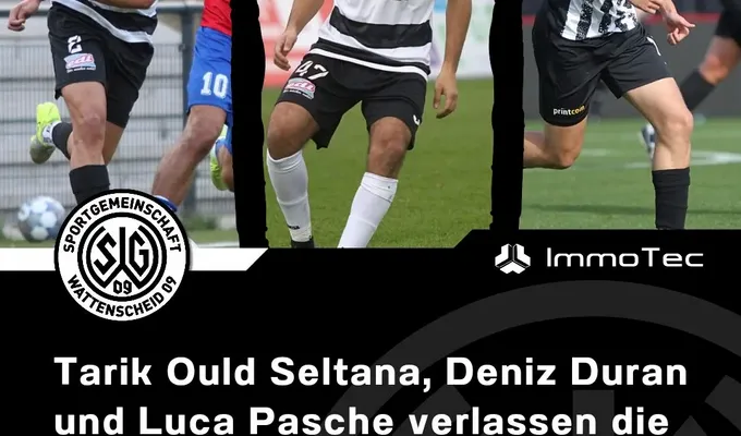 Tarik Ould Seltana, Deniz Duran und Luca Pasche verlassen die SG 09 nach dem Saisonende