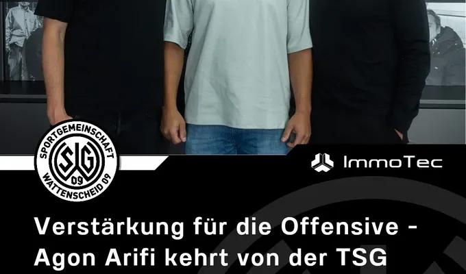 Verstärkung für die Offensive - Agon Arifi kehrt von der TSG Sprockhövel zur SG 09 zurück