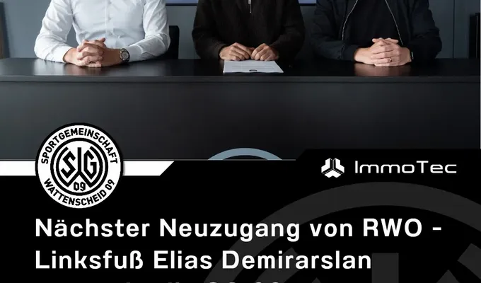 Nächster Neuzugang von RWO - Linksfuß Elias Demirarslan verstärkt die SG 09