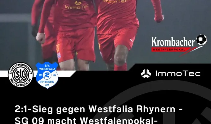 2:1-Sieg gegen Westfalia Rhynern