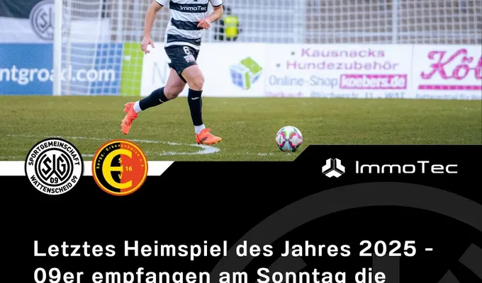 Letztes Heimspiel des Jahres 2025 - 09er empfangen am Sonntag die Spielvereinigung Erkenschwick