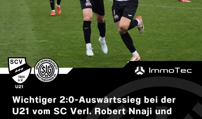 Wichtiger 2:0-Auswärtssieg bei der U21 vom SC Verl
