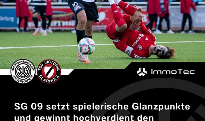 SG 09 setzt spielerische Glanzpunkte und gewinnt hochverdient den Rückrundenauftakt gegen Victoria…