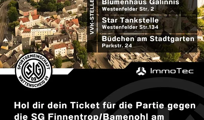 Hol dir dein Ticket für's Heimspiel. Online oder an der VVK-Stelle