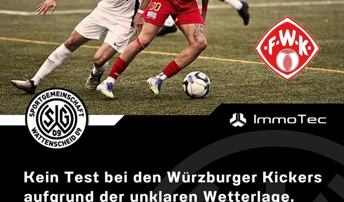Spiel bei den Würzburger Kickers witterungsbedingt auf Sommer verlegt