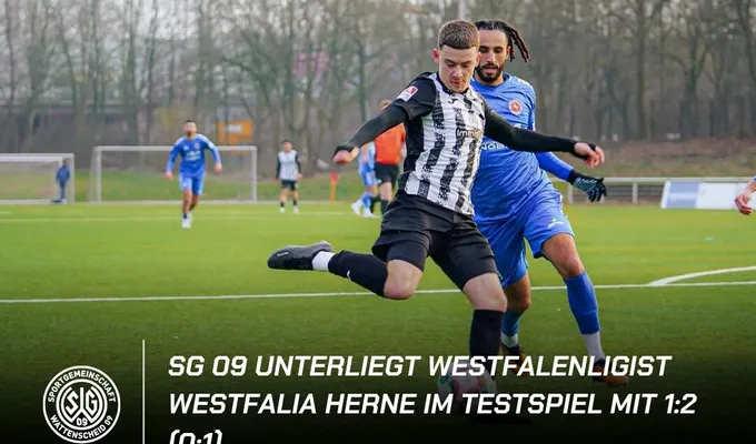 SG 09 unterliegt Westfalenligist Westfalia Herne im Testspiel mit 1:2 (0:1)