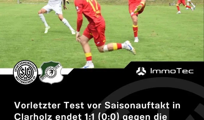 Vorletzter Test vor Saisonauftakt in Clarholz endet 1:1 (0:0) gegen die Spielvereinigung Schonnebeck