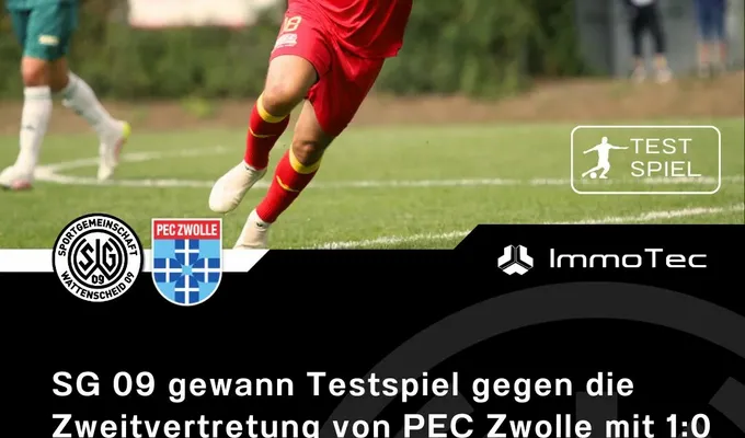 SG 09 gewann Testspiel gegen die Zweitvertretung von PEC Zwolle mit 1:0