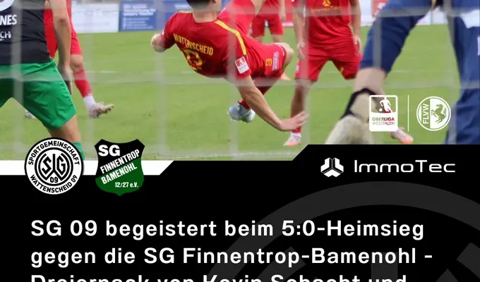 SG 09 begeistert beim 5:0-Heimsieg gegen die SG Finnentrop-Bamenohl