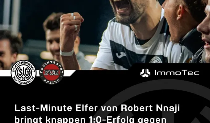 Last-Minute Elfer von Robert Nnaji bringt knappen 1:0-Erfolg gegen Eintracht Rheine