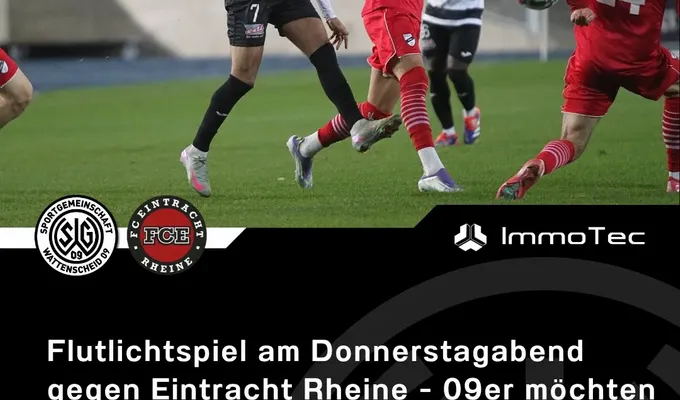 Flutlichtspiel am Donnerstagabend gegen Eintracht Rheine