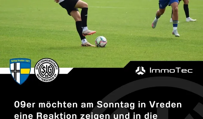 09er möchten am Sonntag in Vreden eine Reaktion zeigen und in die Erfolgsspur zurückkehren