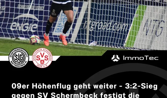 09er Höhenflug geht weiter - 3:2-Sieg gegen SV Schermbeck festigt die Tabellenführung