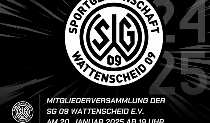Info: Mitgliederversammlung der SG 09 Wattenscheid e.V.