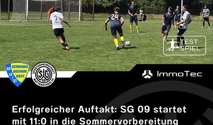 Erfolgreicher Auftakt: SG 09 startet mit 11:0 in die Sommervorbereitung