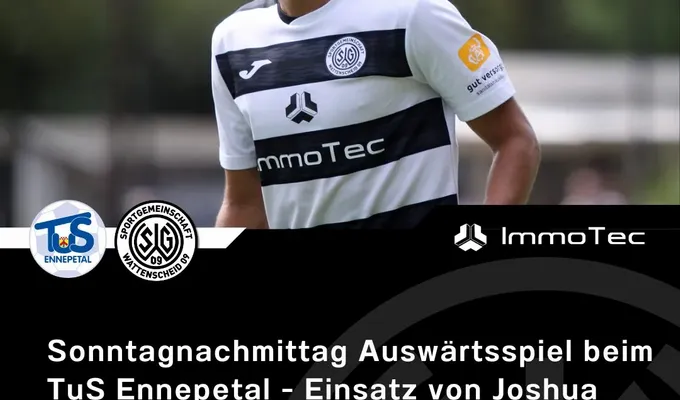 Sonntagnachmittag Auswärtsspiel beim TuS Ennepetal - Einsatz von Joshua Mroß fraglich