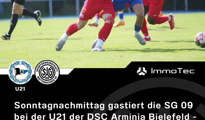Sonntagnachmittag gastiert die SG 09 bei der U21 der DSC Arminia Bielefeld