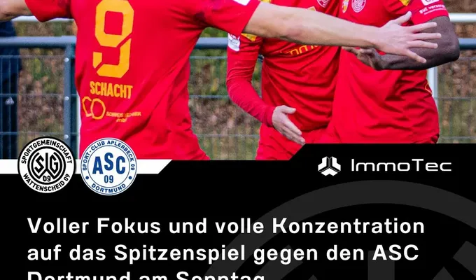 Voller Fokus und volle Konzentration auf das Spitzenspiel gegen den ASC Dortmund am Sonntag