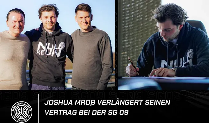Joshua Mroß verlängert seinen Vertrag bei der SG 09