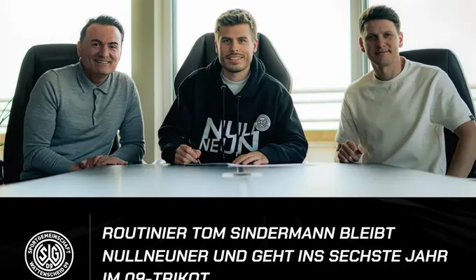 Routinier Tom Sindermann bleibt Nullneuner und geht ins sechste Jahr im 09-Trikot