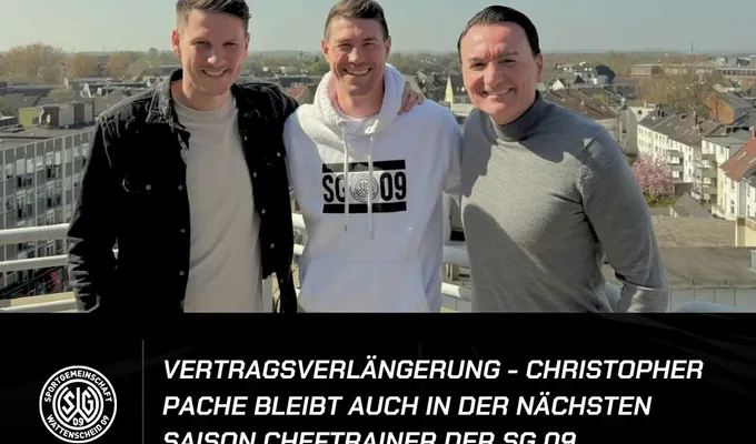Vertragsverlängerung - Christopher Pache bleibt auch in der nächsten Saison Cheftrainer der SG 09