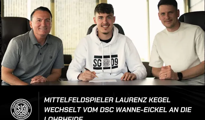 Mittelfeldspieler Laurenz Kegel wechselt vom DSC Wanne-Eickel an die Lohrheide