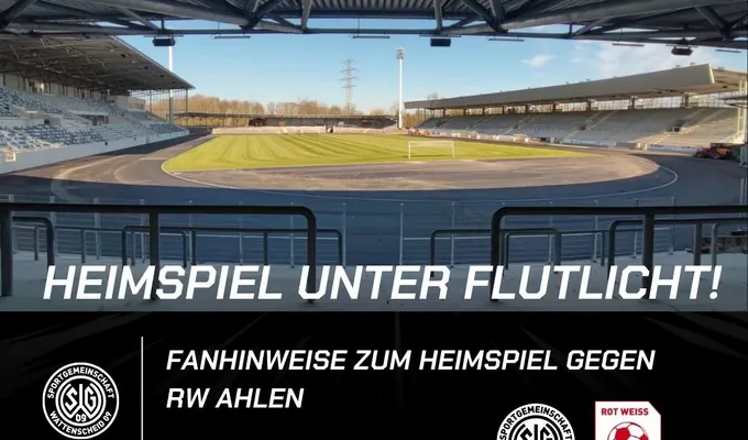 Fanhinweise zum Heimspiel gegen RW Ahlen