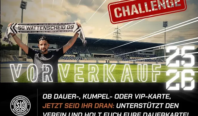 Setze ein Zeichen für 09 und hole dir eine Dauerkarte!