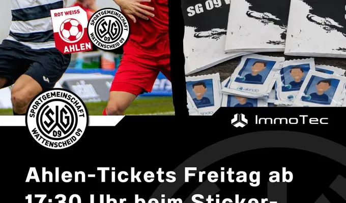 Ahlen Tickets beim Stickertausevent Freitag 06.03. und online verfügbar