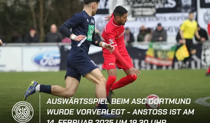 Auswärtsspiel beim ASC Dortmund wurde vorverlegt - Anstoss ist am 14. Februar 2025 um 19.30 Uhr