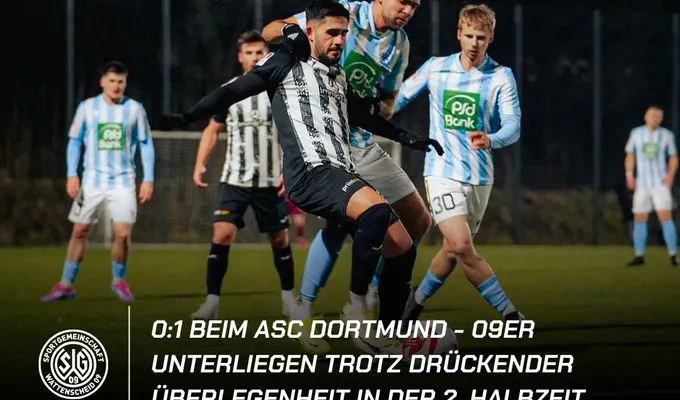 0:1 beim ASC Dortmund - 09er unterliegen trotz drückender Überlegenheit in der 2. Halbzeit