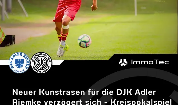 Das Kreispokalspiel in der 2. Runde bei DJK Adler Riemke findet am 1. Oktober 2025 um 19:30 Uhr im…