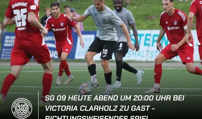 SG 09 heute Abend um 20:00 Uhr bei Victoria Clarholz zu Gast - richtungsweisendes Spiel