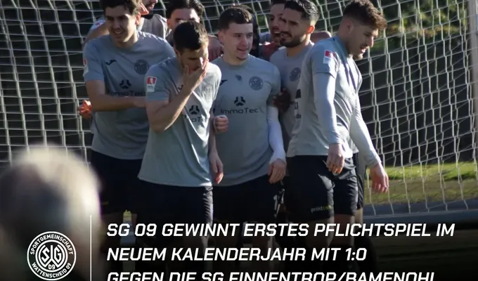 Rückrundenauftakt geglückt – SG 09 mit knappem 1:0-Sieg gegen SG Finnentrop/Bamenohl