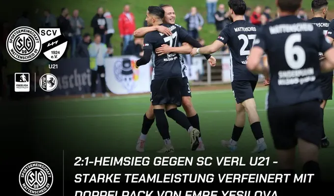 2:1-Heimsieg gegen U21 des SC Verl - starke Teamleistung verfeinert mit Doppelpack von Emre Yesilova