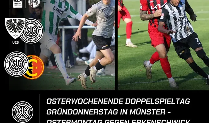 Doppelspieltag am Osterwochenende - Gründonnerstag in Münster - Ostermontag gegen Erkenschwick