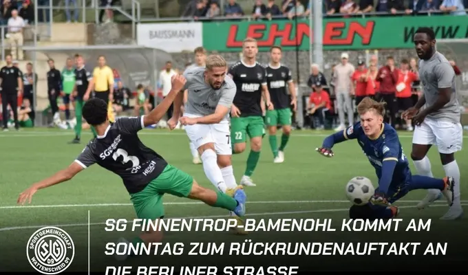 SG Finnentrop-Bamenohl kommt am Sonntag zum Rückrundenauftakt an die Berliner Straße
