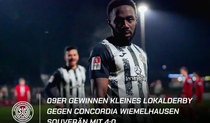 09er gewinnen kleines Lokalderby gegen Concordia Wiemelhausen souverän mit 4:0