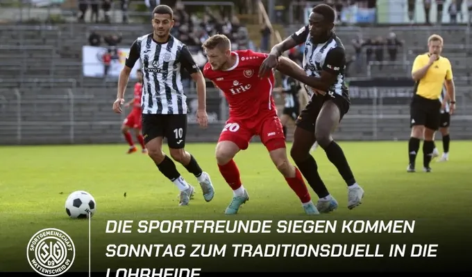 Die Sportfreunde Siegen kommen Sonntag zum Traditionsduell in die Lohrheide