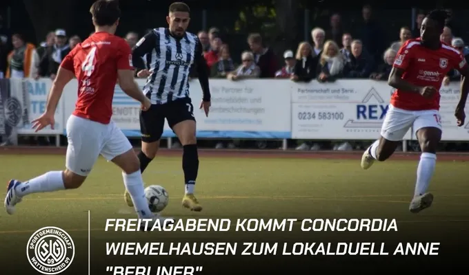 Freitagabend kommt Concordia Wiemelhausen zum Lokalduell anne 