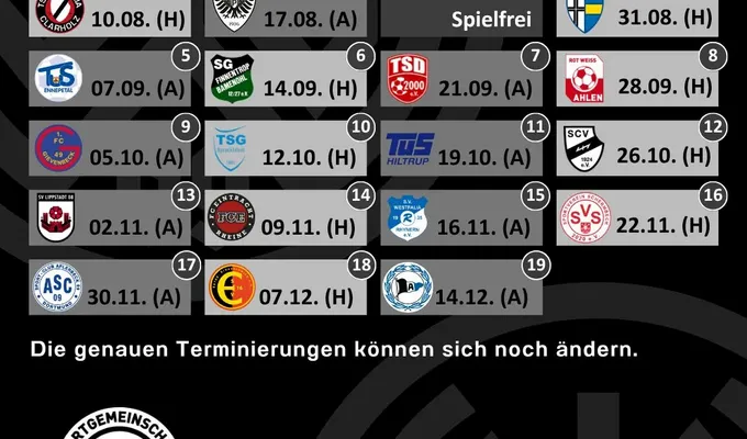 Der Spielplan für die Vorrunde ist da