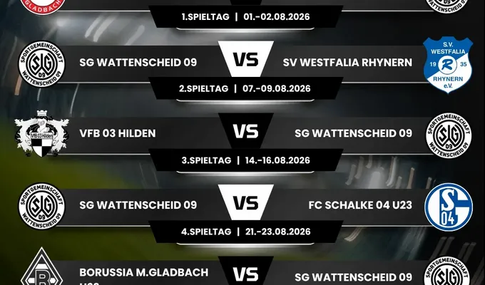 Spielplan für Regionalliga West Saison 2026/2027 ist da