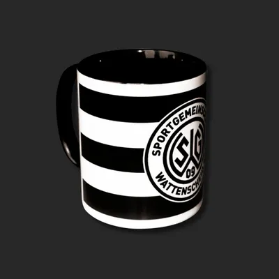 gestreifte Kaffeetasse